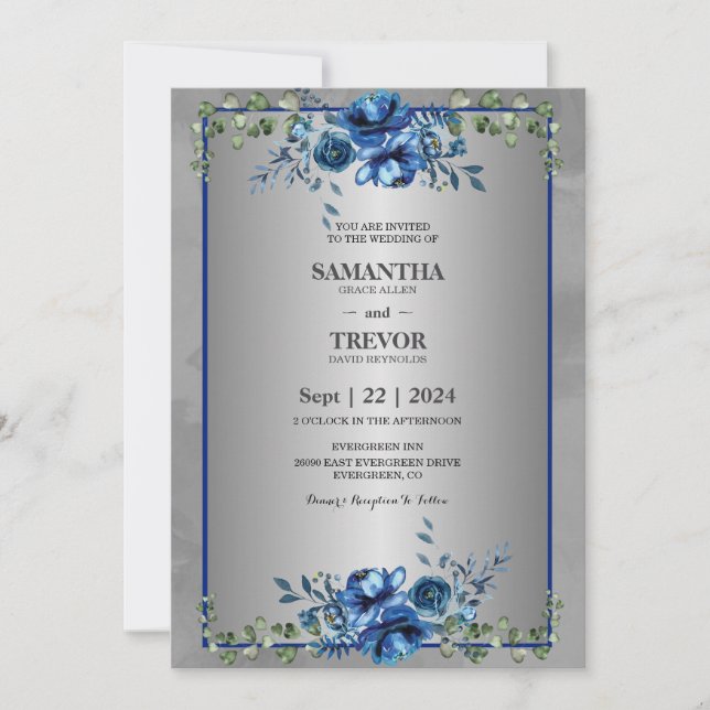 A Silver Celebration of Love   Invitation (Front)