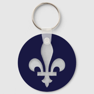 A Silver Fleur-de-lys Keychain