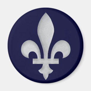 A Silver Fleur-de-lys Magnet