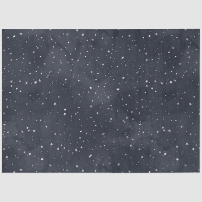 A Silver Starry Night Series Design 2 Tissue Paper (Front)