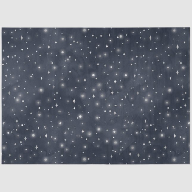 A Silver Starry Night Series Design 5 Tissue Paper (Front)