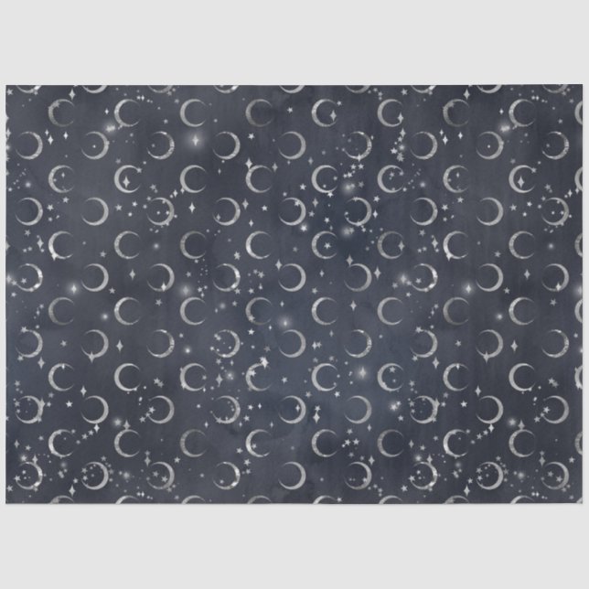 A Silver Starry Night Series Design 6 Tissue Paper (Front)