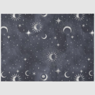 A Silver Starry Night Series Design 9 Tissue Paper
