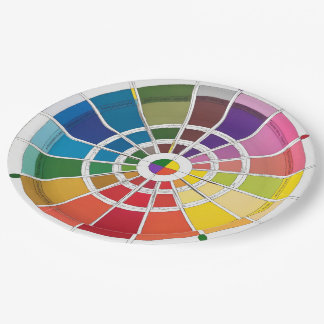 A simple colour wheel paper plate