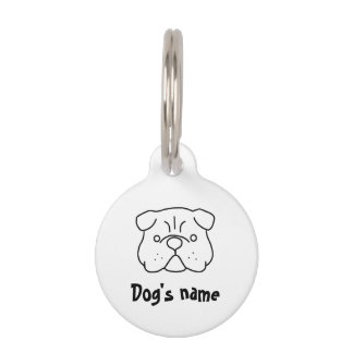 A simple customisable cute dog design pet tag