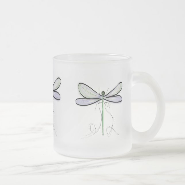 A SIMPLE DRAGONFLY FROSTED MUG (Right)