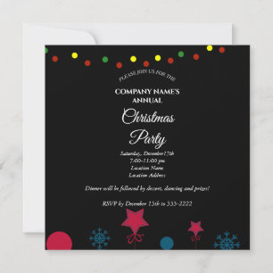 A simple elegant Christmas party invitation