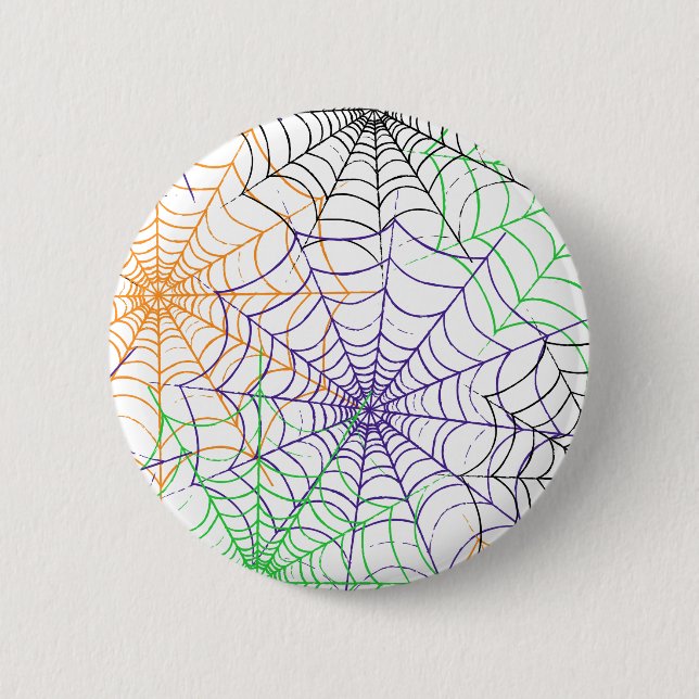 A Simple Halloween Spider's Web Pattern 6 Cm Round Badge (Front)