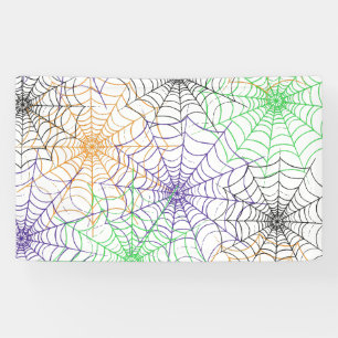 A Simple Halloween Spider's Web Pattern Banner