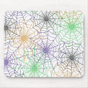 A Simple Halloween Spider's Web Pattern Mouse Mat