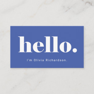 A Simple Hello Bold and Modern Typography Business Card