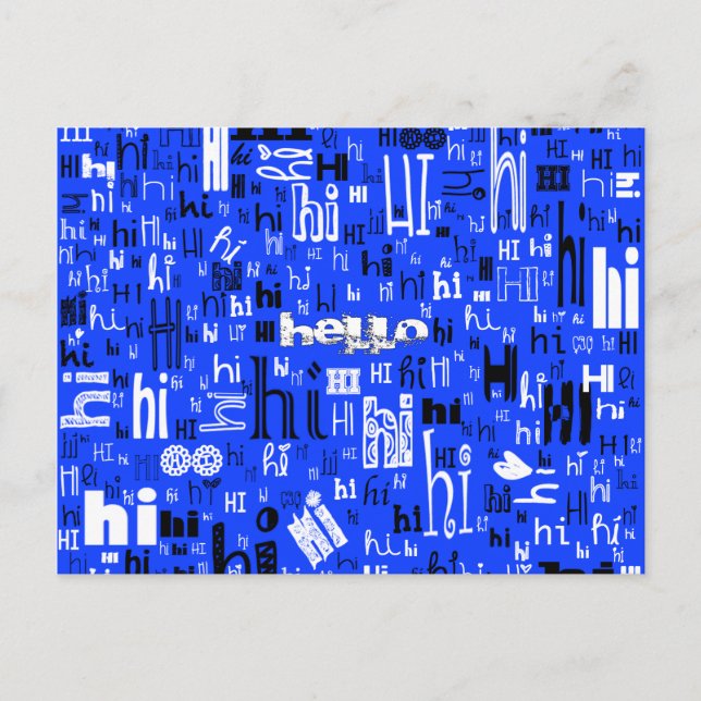 A Simple Hello Part Deux Postcards - Royal (Front)