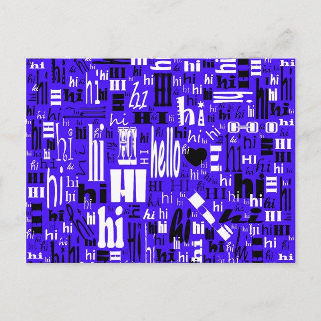 A Simple Hello Postcard (Front)