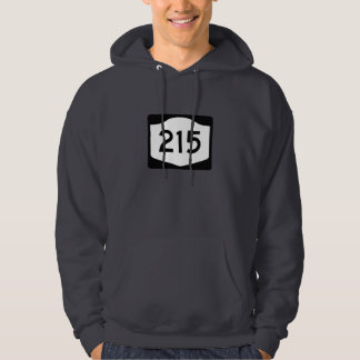 A simple hoodie with phillys area code 215 on it