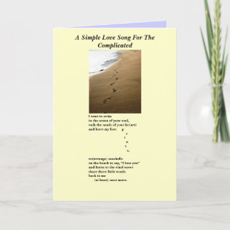 A Simple Love Song For The Complicated print Card