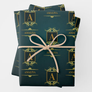 A simple, personalised, and one-of-a-kind custom w wrapping paper sheet