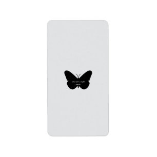 A simple quote in a simple butterfly label