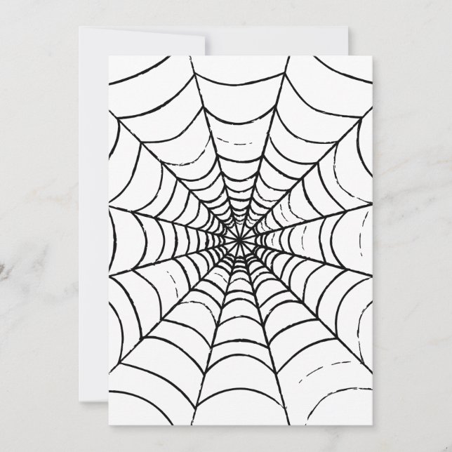 A Simple Spider's Web - Close Up Invitation (Front)