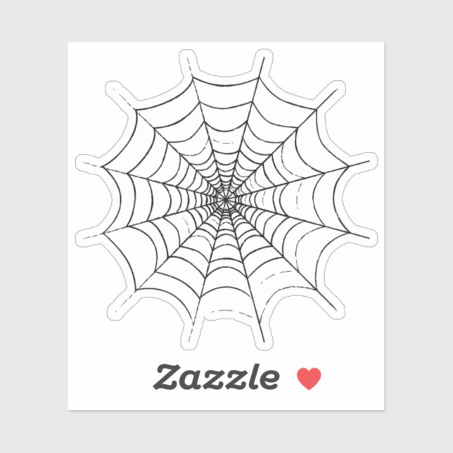 A Simple Spider's Web Custom-Cut Vinyl Stickers (Sheet)