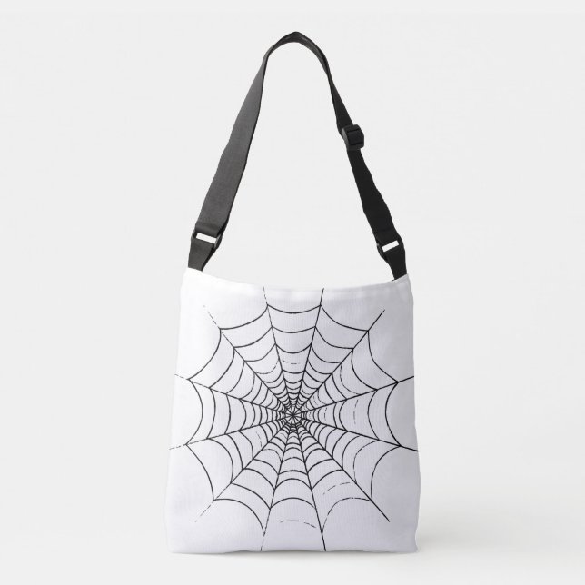A Simple Spider's Web Custom-Cut Vinyl Stickers Crossbody Bag (Front)