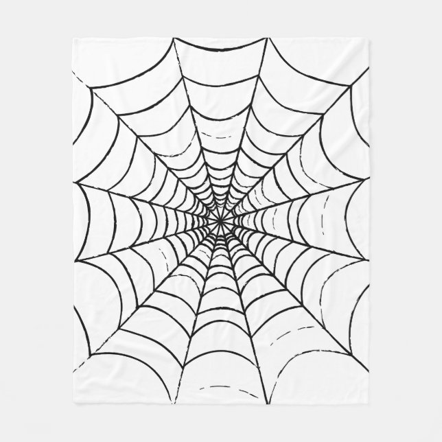 A Simple Spider's Web Fleece Blanket (Front)