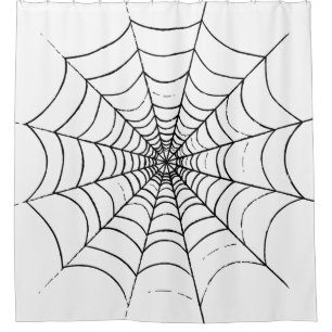 A Simple Spider's Web Shower Curtain