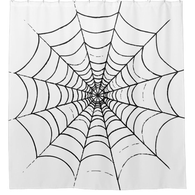 A Simple Spider's Web Shower Curtain (Front)