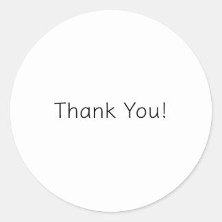 A Simple Thank You Classic Round Sticker