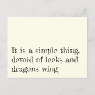 A Simple Thing Postcard