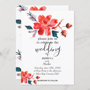 A simple white floral invitation for you