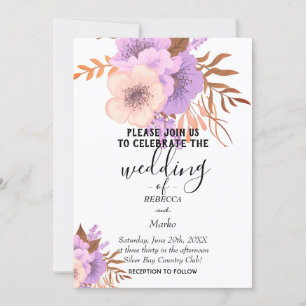 A simple white floral invitation for you