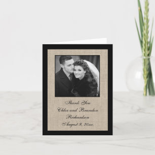 A Simply Perfect Burlap Thank You Card