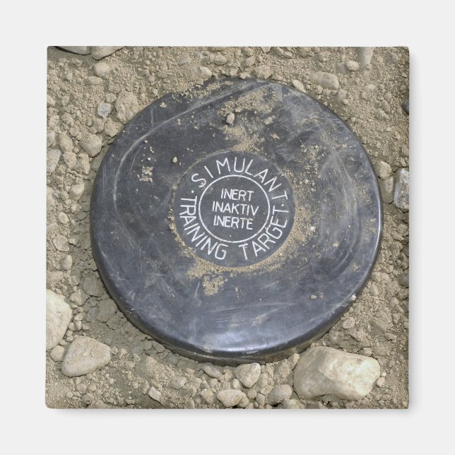 A simulated land mine magnet (Front)