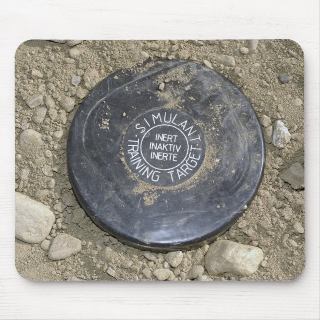 A simulated land mine mouse mat (Front)