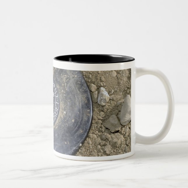 A simulated land mine Two-Tone coffee mug (Right)