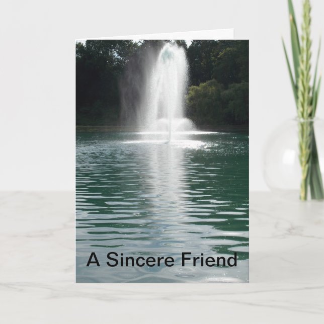 A Sincere Friend Poem Card (Front)