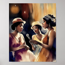 A Singing Group Performing in a Jazz Club