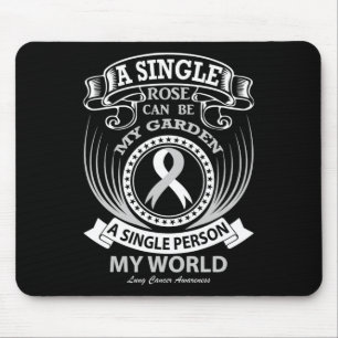 A Single Person Can Be My World Lung Cancer Mouse Mat