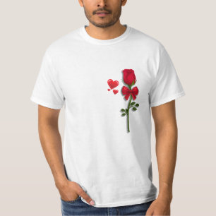 A Single Red Rose in Bloom T-Shirt