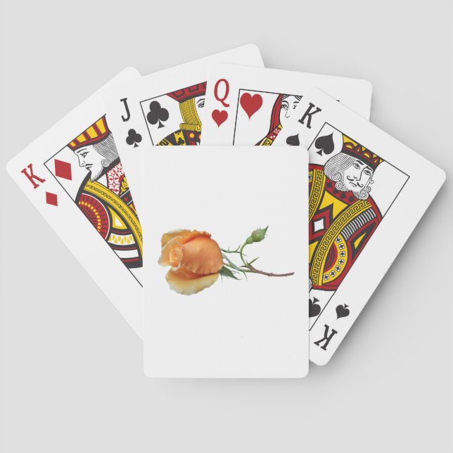A single rose cutting      playing cards (Back)
