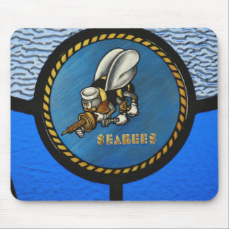A single Seabee logo Mouse Mat