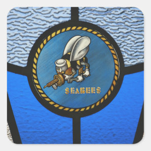 A single Seabee logo Square Sticker