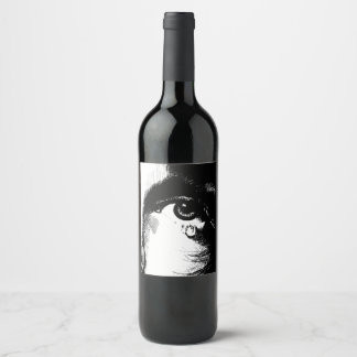 A single tear on the girl's sad face. Graphics, sk Wine Label
