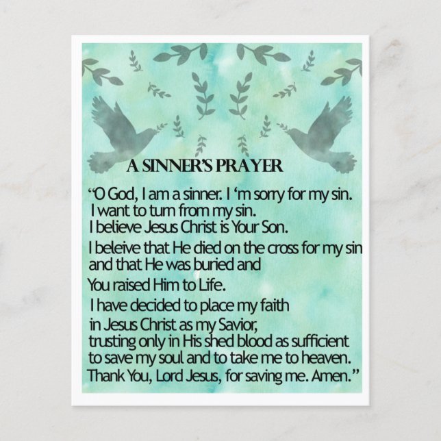 A Sinner's Prayer Flyer (Front)