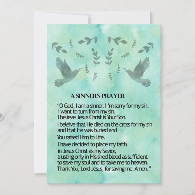 A Sinner's Prayer Holiday Card (Front)