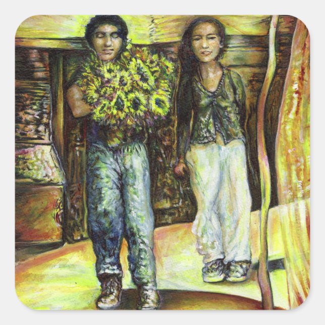 A Sistine ChapeI Phase of a ChaIIenge  Square Sticker (Front)