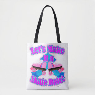 A Skate Date Fun Roller Skate Memories Tote Bag