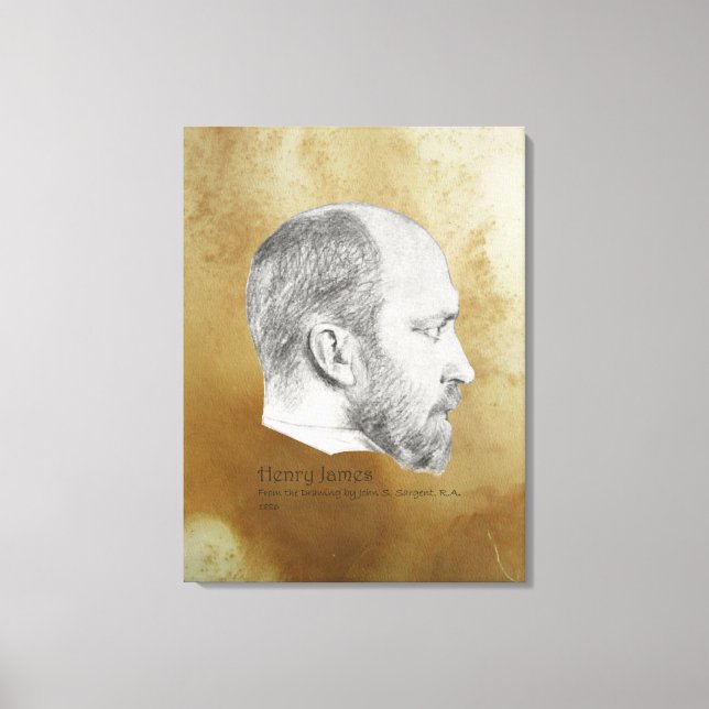 A Sketch of Henry James Canvas Print (Front)