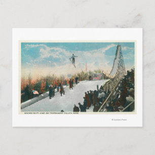 A Ski Tournament Jump Postcard