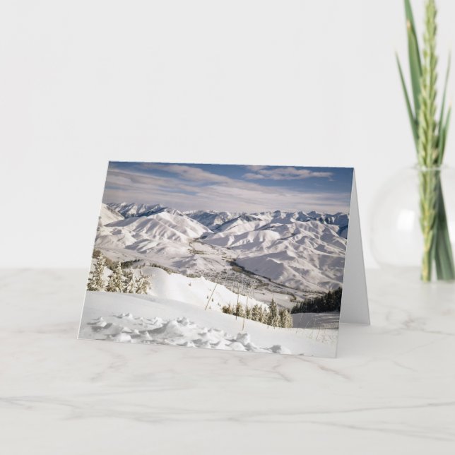 A Skiers View from the Top of Bald Mountain Card (Front)